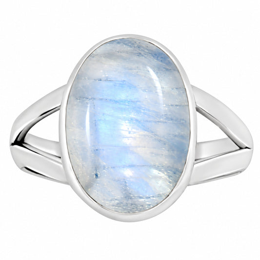 Rainbow Moonstone Ring size-8 R-1002 26-ER16322