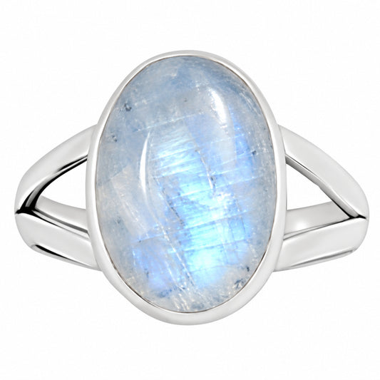 Rainbow Moonstone Ring size-8 R-1002 26-ER16328