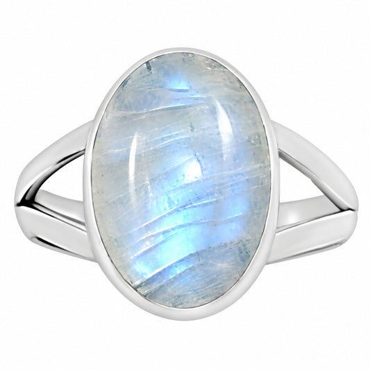 Rainbow Moonstone Ring size-8 R-1002 26-ER16334