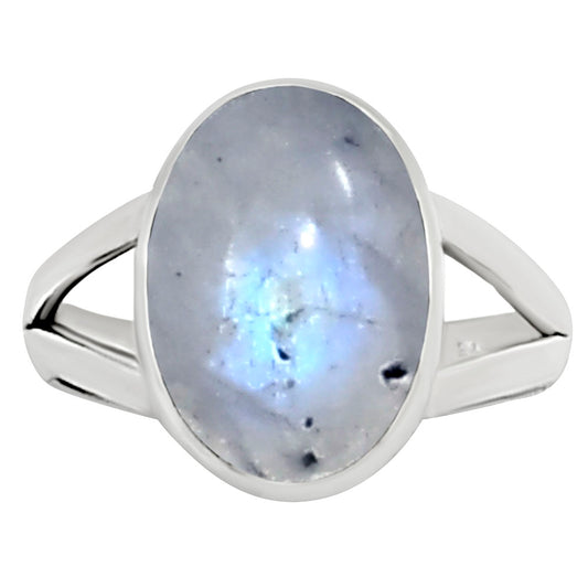 Rainbow Moonstone Ring size-8 R-1002 26-ER16341