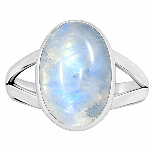 Rainbow Moonstone Ring size-9 R-1002 26-ER16359