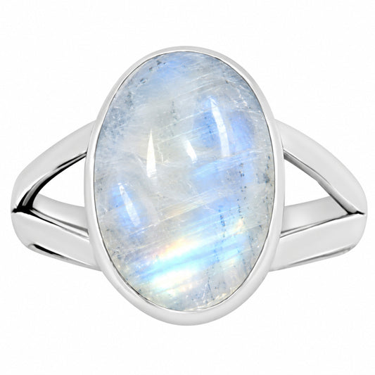 Rainbow Moonstone Ring size-9 R-1002 26-ER16361
