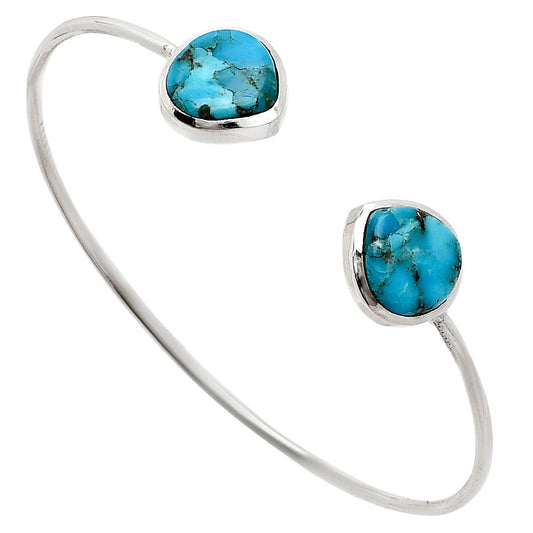 Premium Kingman Turquoise With Pyrite Cuff Bangle Bracelet B-1004 27-EB10163