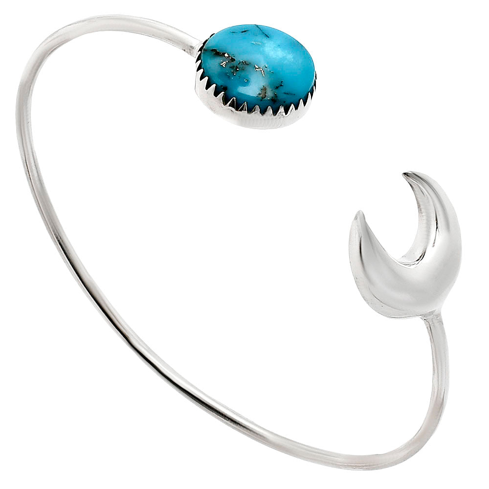 Premium Moon - Turquoise Morenci Mine Cuff Bangle Bracelet B-1046 27-EB10164