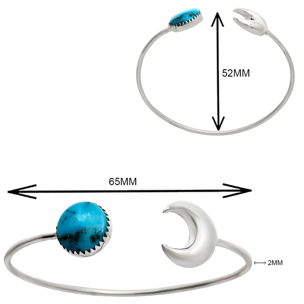 Premium Moon - Turquoise Morenci Mine Cuff Bangle Bracelet B-1046 27-EB10164