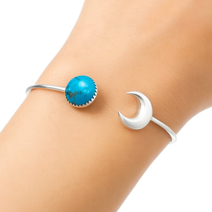 Premium Moon - Turquoise Morenci Mine Cuff Bangle Bracelet B-1046 27-EB10164