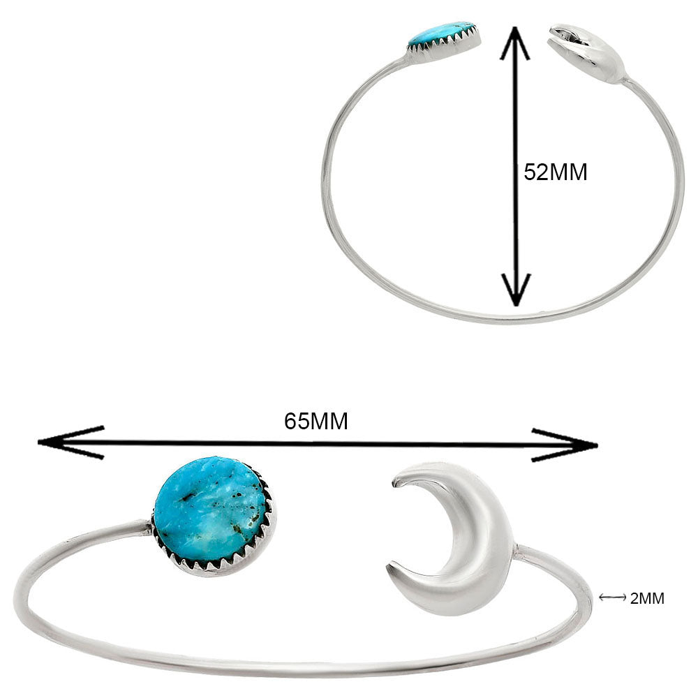 Premium Moon - Turquoise Morenci Mine Cuff Bangle Bracelet B-1046 27-EB10165