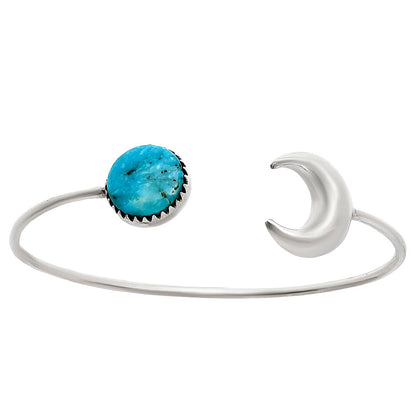 Premium Moon - Turquoise Morenci Mine Cuff Bangle Bracelet B-1046 27-EB10165