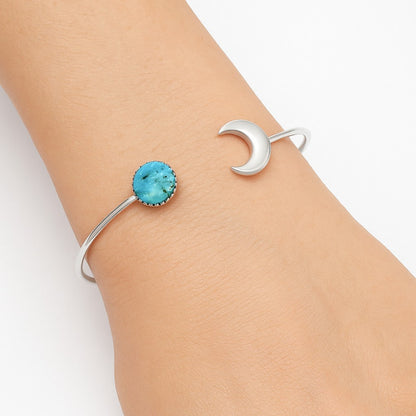 Premium Moon - Turquoise Morenci Mine Cuff Bangle Bracelet B-1046 27-EB10165