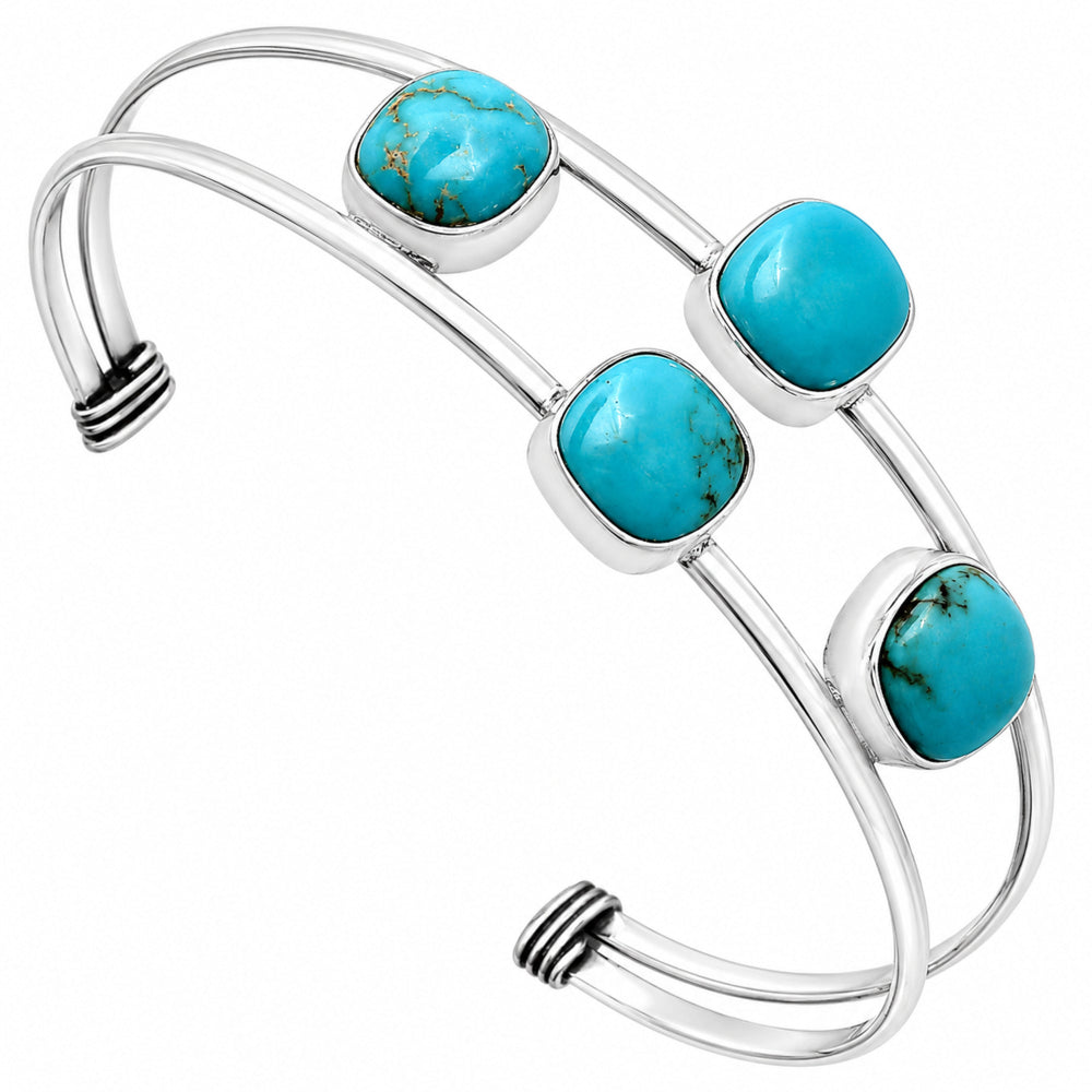 Premium Quality Sleeping Beauty Turquoise Cuff Bangle Bracelet B-1047 27-EB10167
