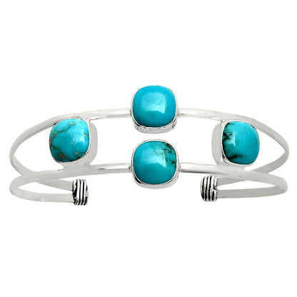 Premium Quality Sleeping Beauty Turquoise Cuff Bangle Bracelet B-1047 27-EB10167