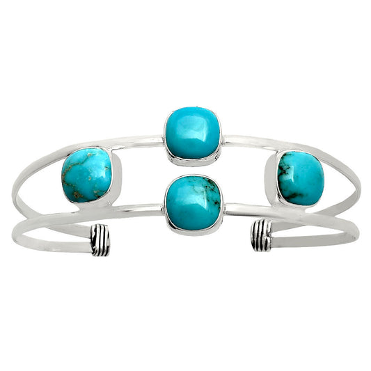 Premium Quality Sleeping Beauty Turquoise Cuff Bangle Bracelet B-1047 27-EB10167