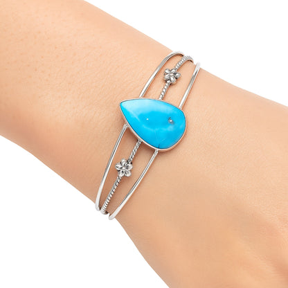 Premium Rare Turquoise Nevada Aztec Mt Cuff Bangle Bracelet B-1012 27-EB10177