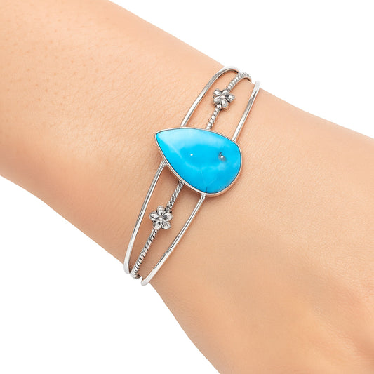 Premium Rare Turquoise Nevada Aztec Mt Cuff Bangle Bracelet B-1012 27-EB10177