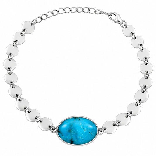 Premium Turquoise Morenci Mine Bracelet B-1044 27-EB10181