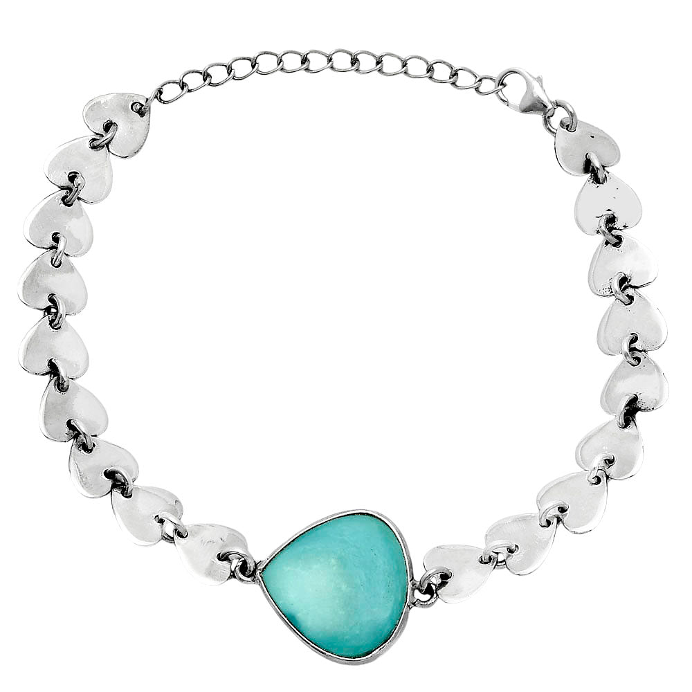 Premium Heart Rare Turquoise Nevada Aztec Mt Bracelet B-1044 27-EB10184