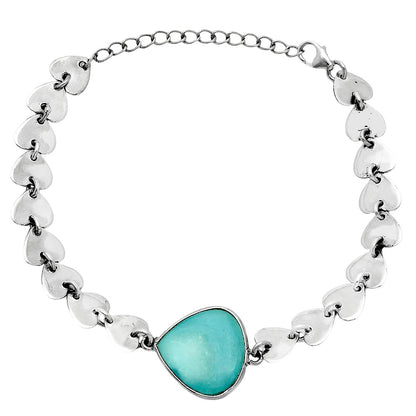 Premium Heart Rare Turquoise Nevada Aztec Mt Bracelet B-1044 27-EB10184