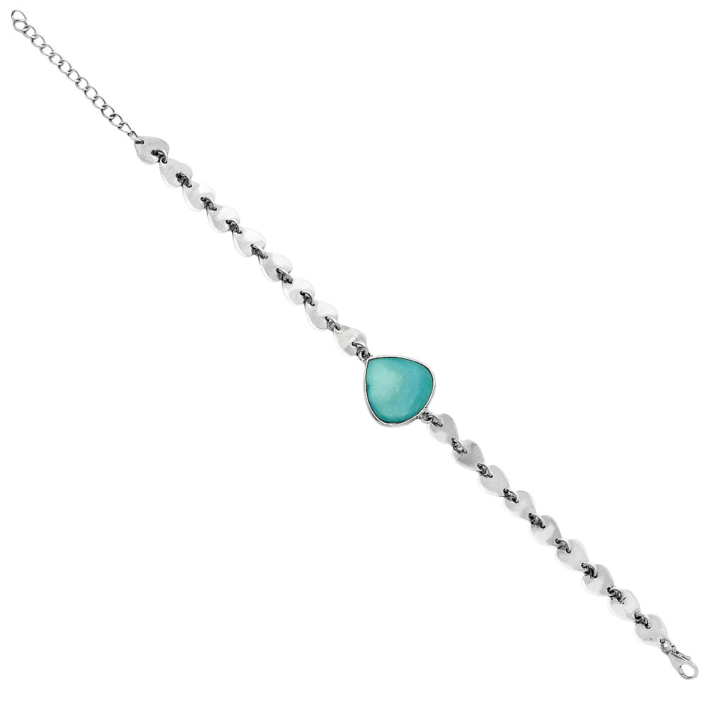 Premium Heart Rare Turquoise Nevada Aztec Mt Bracelet B-1044 27-EB10184