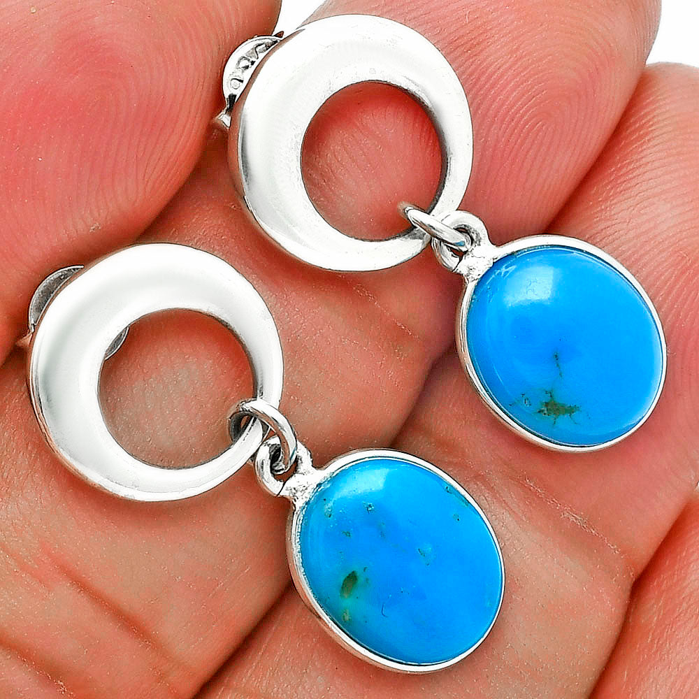 Premium Quality Turquoise Morenci Mine Earrings E-1259 27-EE10261