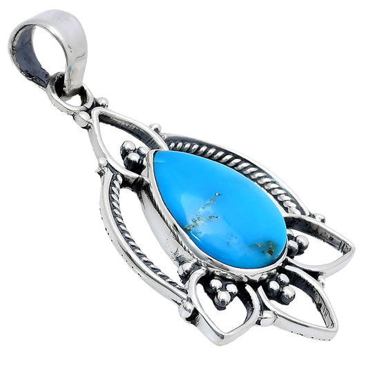 Premium Quality Turquoise Morenci Mine Pendant P-1444 27-EP10132