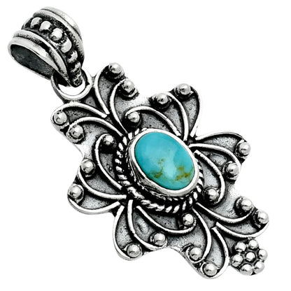 Premium Turquoise Nevada Aztec Mt Pendant P-1558 27-EP10135