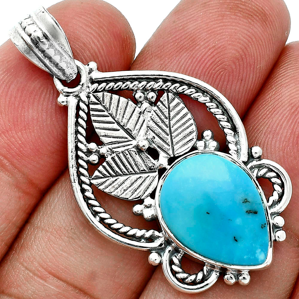 Premium Quality Natural Turquoise Morenci Mine Pendant P-1258 27-EP10136