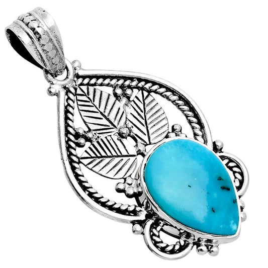 Premium Quality Natural Turquoise Morenci Mine Pendant P-1258 27-EP10136