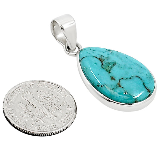 Natural Rare Turquoise Nevada Aztec Mt Pendant P-1002 27-EP10870