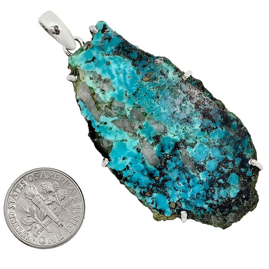 Natural Rare Turquoise Nevada Aztec Mt Pendant P-1013 27-EP11171