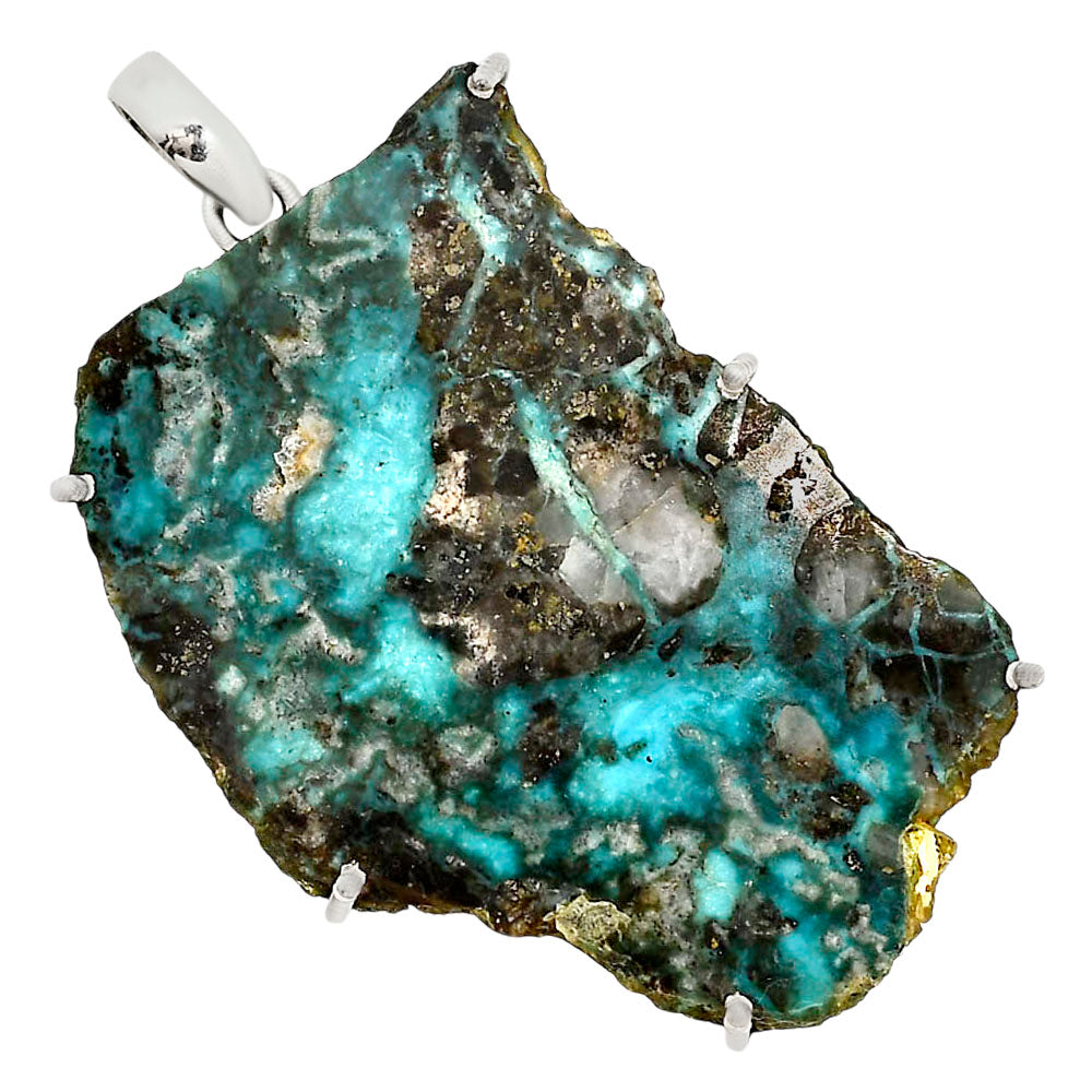 Natural Rare Turquoise Nevada Aztec Mt Pendant P-1013 27-EP11172