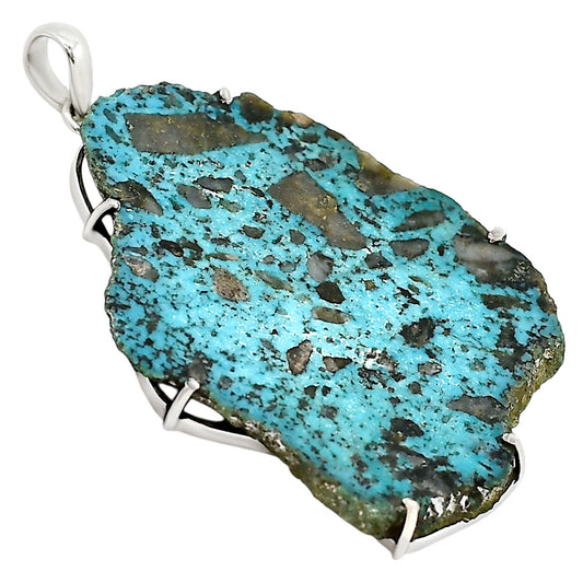 Natural Rare Turquoise Nevada Aztec Mt Pendant P-1013 27-EP11173