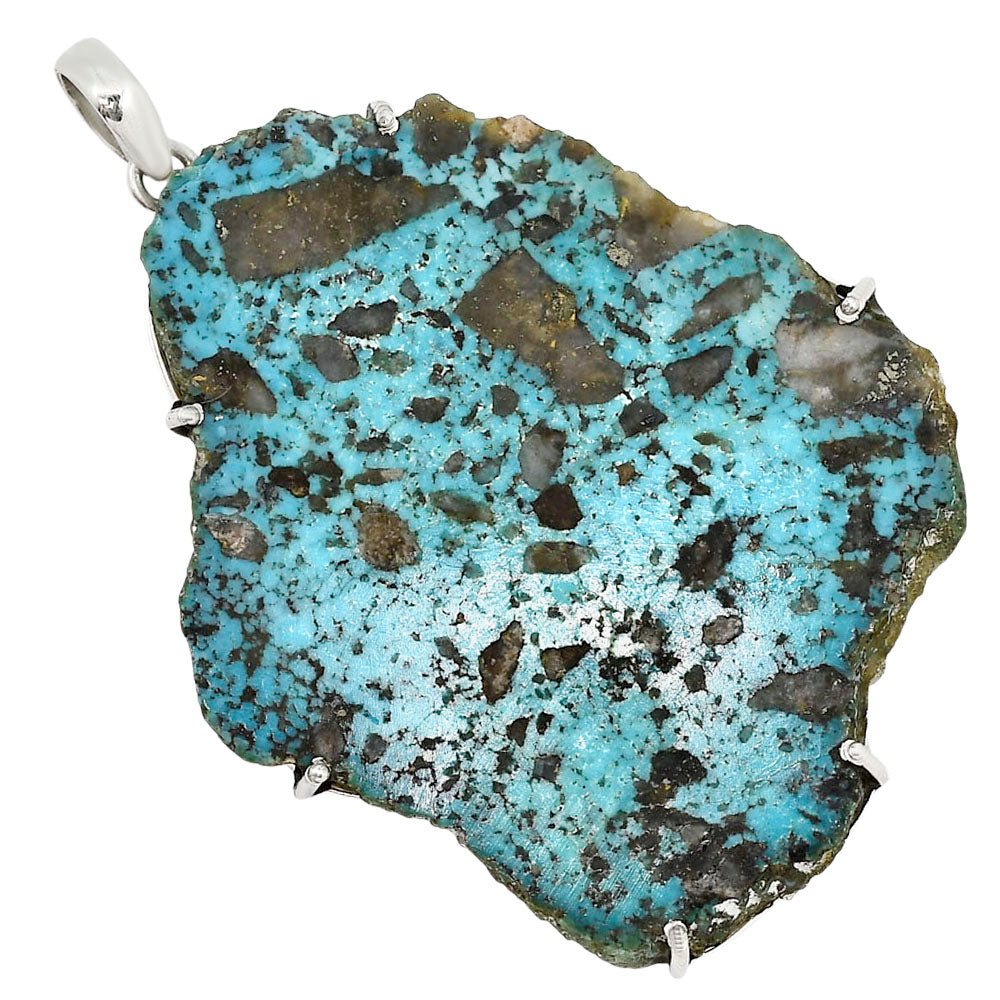 Natural Rare Turquoise Nevada Aztec Mt Pendant P-1013 27-EP11173