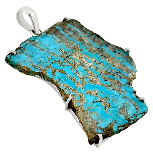 Natural Rare Turquoise Nevada Aztec Mt Pendant P-1013 27-EP11174
