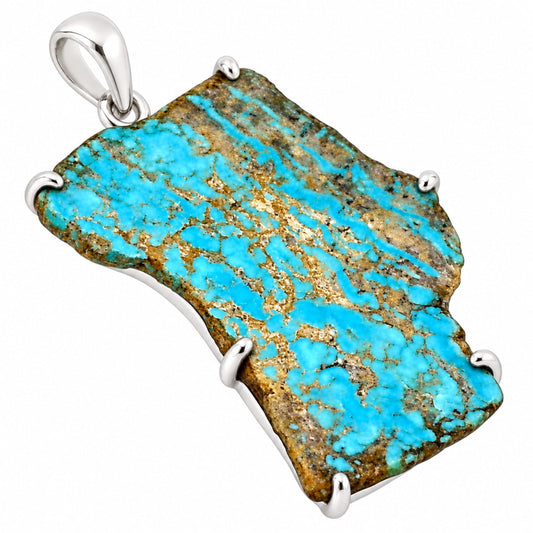 Natural Rare Turquoise Nevada Aztec Mt Pendant P-1013 27-EP11174