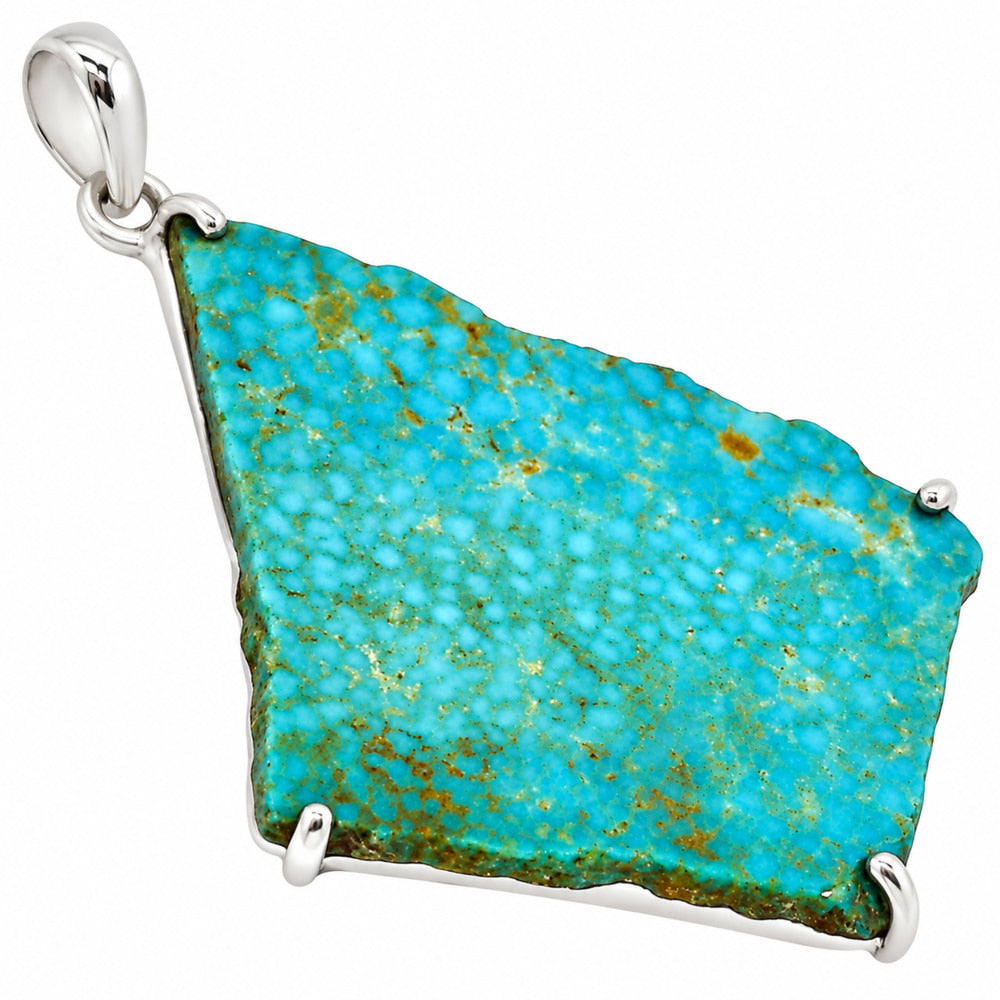 Natural Rare Turquoise Nevada Aztec Mt Pendant P-1013 27-EP11175
