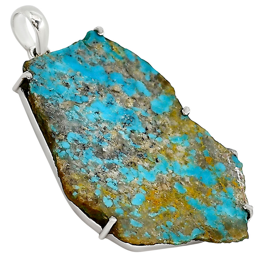 Natural Rare Turquoise Nevada Aztec Mt Pendant P-1013 27-EP11176