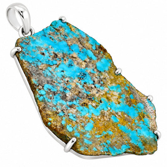Natural Rare Turquoise Nevada Aztec Mt Pendant P-1013 27-EP11176