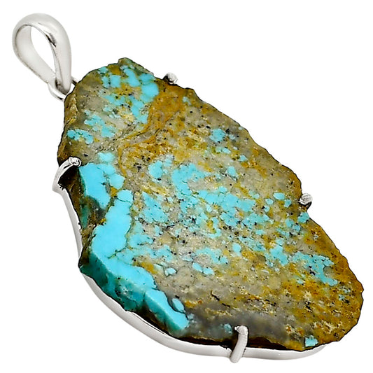 Natural Rare Turquoise Nevada Aztec Mt Pendant P-1013 27-EP11178