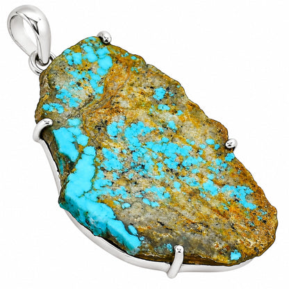 Natural Rare Turquoise Nevada Aztec Mt Pendant P-1013 27-EP11178