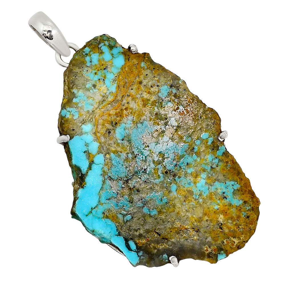 Natural Rare Turquoise Nevada Aztec Mt Pendant P-1013 27-EP11178