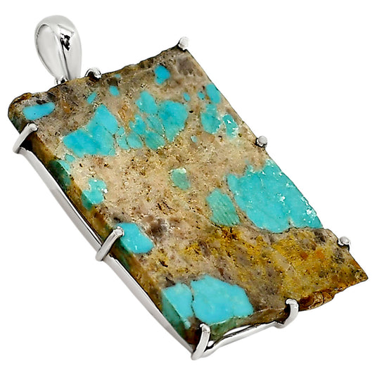 Natural Rare Turquoise Nevada Aztec Mt Pendant P-1013 27-EP11180