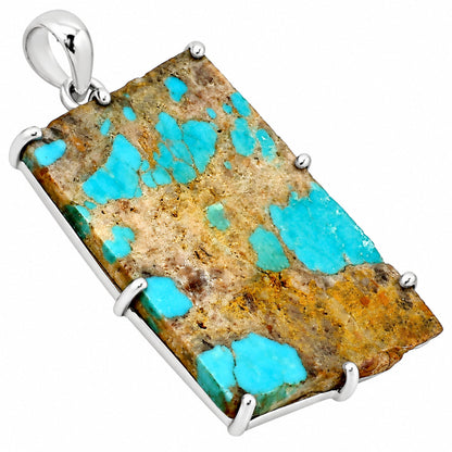 Natural Rare Turquoise Nevada Aztec Mt Pendant P-1013 27-EP11180