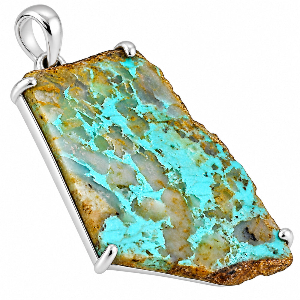 Natural Rare Turquoise Nevada Aztec Mt Pendant P-1013 27-EP11181