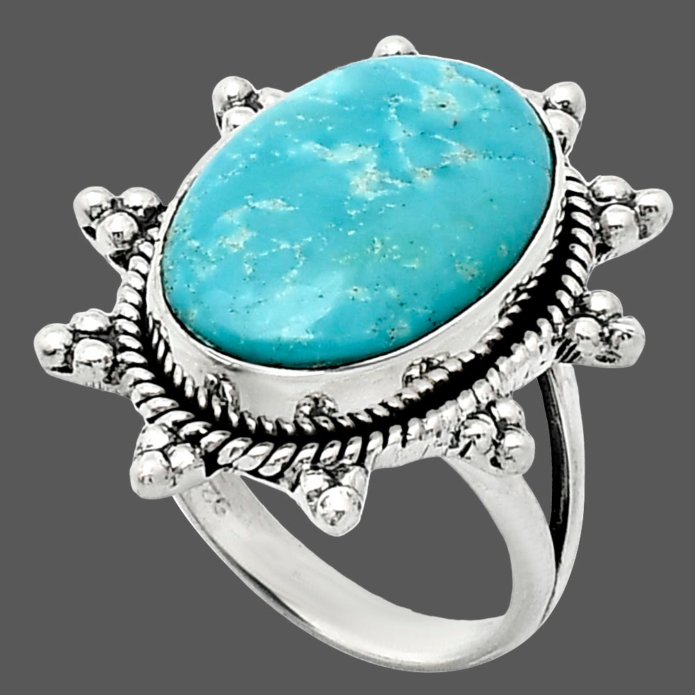 Premium Quality Turquoise Nevada Aztec Mt Ring size-7 R-1234 27-ER11030