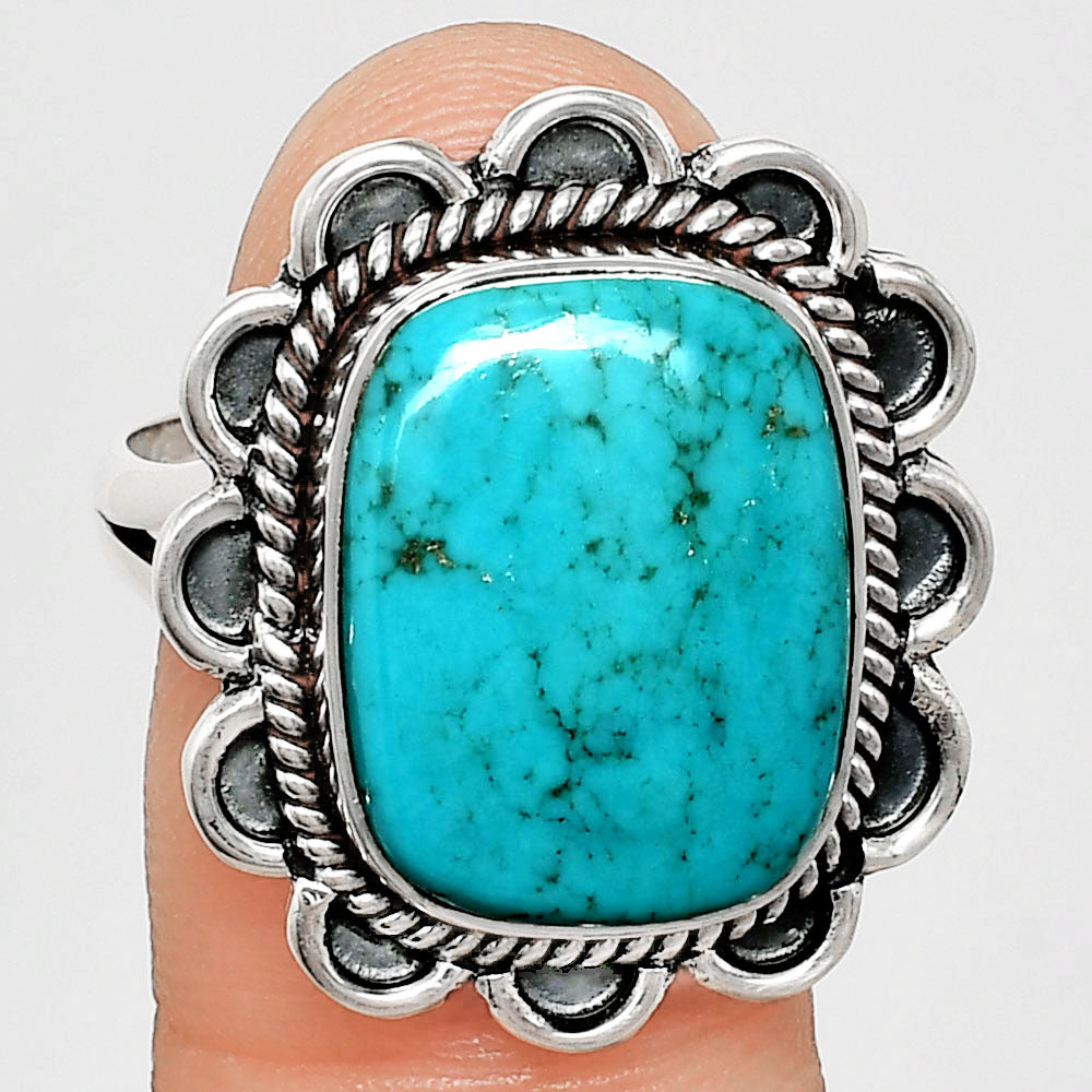 Premium Quality Turquoise Nevada Aztec Mt Ring size-10 R-1221 27-ER11040