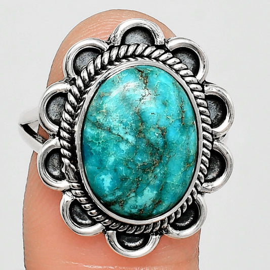 Premium Quality Turquoise Nevada Aztec Mt Ring size-9 R-1221 27-ER11044