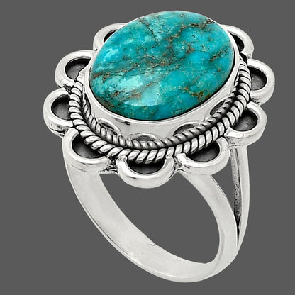 Premium Quality Turquoise Nevada Aztec Mt Ring size-9 R-1221 27-ER11044