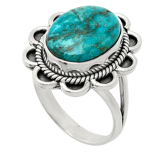 Premium Quality Turquoise Nevada Aztec Mt Ring size-9 R-1221 27-ER11044