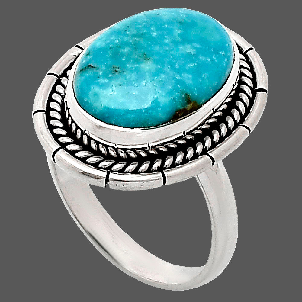 Premium Quality Turquoise Nevada Aztec Mt Ring size-7 R-1728 27-ER11051