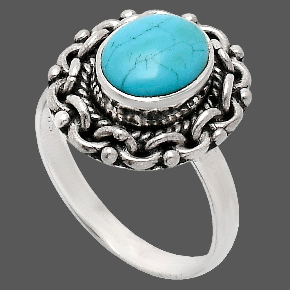 Premium Quality Sleeping Beauty Turquoise - USA Ring size-7 R-1667 27-ER11098
